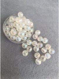 Акрилові намистини/10 мм/20 шт./прозорий з АБ