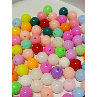 Акриловые бусины/ 10 мм/ микс/ 10 грам (прим. 28шт)