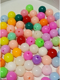 Акрилові намистини/10 мм/мікс/ 10 грамів (прим. 28 шт.)