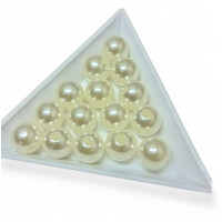 Пластикові люкс намистини/10 мм/ молочний/10 грамів (20 шт.)