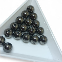 Пластикові намистини/8 мм/чорний хром/20 шт.