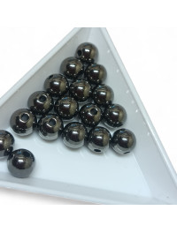 Пластикові намистини/8 мм/чорний хром/20 шт.