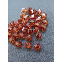 Бусини "квадратні"/10 мм/20 штук/ темна карамель