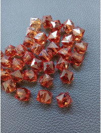 Бусини "квадратні"/10 мм/20 штук/ темна карамель