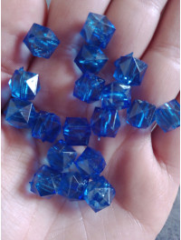 Бусини "квадратні"/10 мм/10 грамів (19 шт)/синій