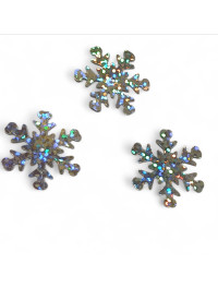 Паєтки "сніжинка". / 2.5 см/3 грама/ срібло голограма