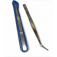 Пинцет изогнутый / 16.5 см/ нержавеющая сталь