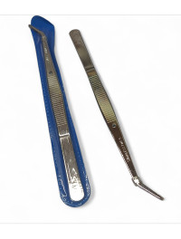 Пінцет вигнутий/ 16.5 см/неіржавка сталь