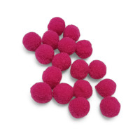 Помпоны "люкс"  для творчества 1,5 см, 50 шт/ малиновый темный
