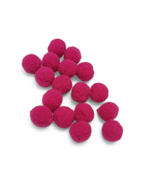 Помпони "люкс" для творчості 1,5 см, 50 шт./малиновий темний