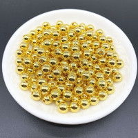 Пластикові намистини люкс. Розмір — 4 мм. Колір — золото. Паковання — 5 грамів (приб.161 шт.)