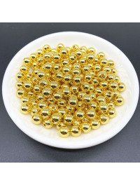 Пластикові намистини люкс. Розмір — 4 мм. Колір — золото. Паковання — 5 грамів (приб.161 шт.)