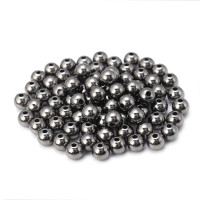Пластиковые бусины люкс. Размер - 4 мм. Цвет - никель. Упаковка -5 грам (приб.161 шт)