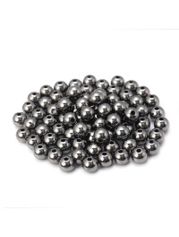 Пластикові намистини люкс. Розмір — 4 мм. Колір — нікель. Паковання — 5 грамів (приб.161 шт.)