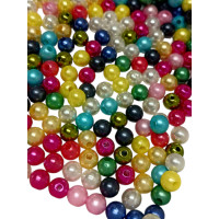 Пластикові намистини/8 мм/мікс/10 грамів (приблизно 39 шт.)