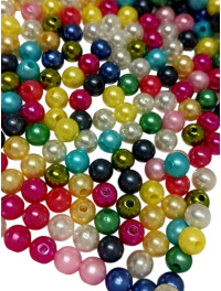 Пластикові намистини/8 мм/мікс/10 грамів (приблизно 39 шт.)