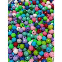 Акрилові намистини/8 мм (приблизно 35-39 штук)/10 грамів/мікс