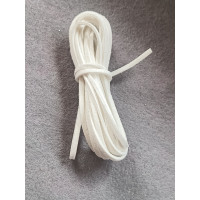 Шнур замшевий/ширина 3 мм/білий/3 метри