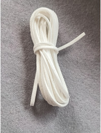 Шнур замшевий/ширина 3 мм/білий/3 метри