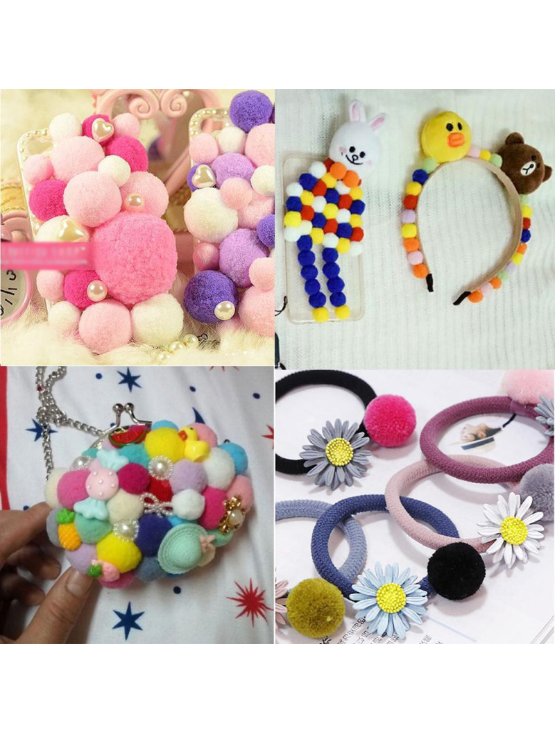 Помпони "люкс" для творчості 1,5 см, 50 шт./червоний