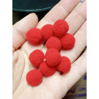 Помпони "люкс" для творчості 1,5 см, 50 шт./червоний