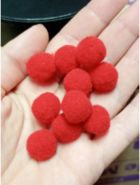 Помпони "люкс" для творчості 1,5 см, 50 шт./червоний