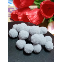Помпони "люкс" для творчості 1,5 см, 50 шт./Сірий