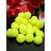 Помпоны "люкс" для творчества 1,5 см, 50 шт/салатовый неон