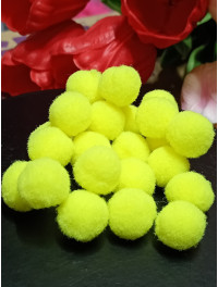 Помпони "люкс" для творчості 1,5 см, 50 шт./салатовий неон