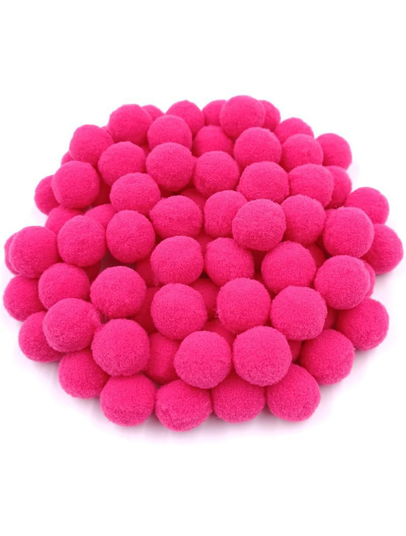 Помпони для творчості 1,5 см, 50 шт./малиновий