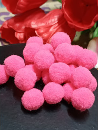 Помпони для творчості 1,5 см, 50 шт./малиновий