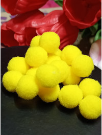 Помпони "люкс" для творчості 1,5 см, 50 шт./жовтий