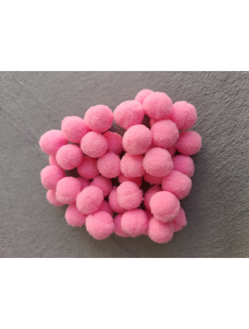 Помпони "люкс" для творчості 1,5 см, 50 шт./рожевий