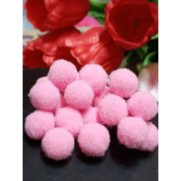 Помпони "люкс" для творчості 1,5 см, 50 шт./рожевий