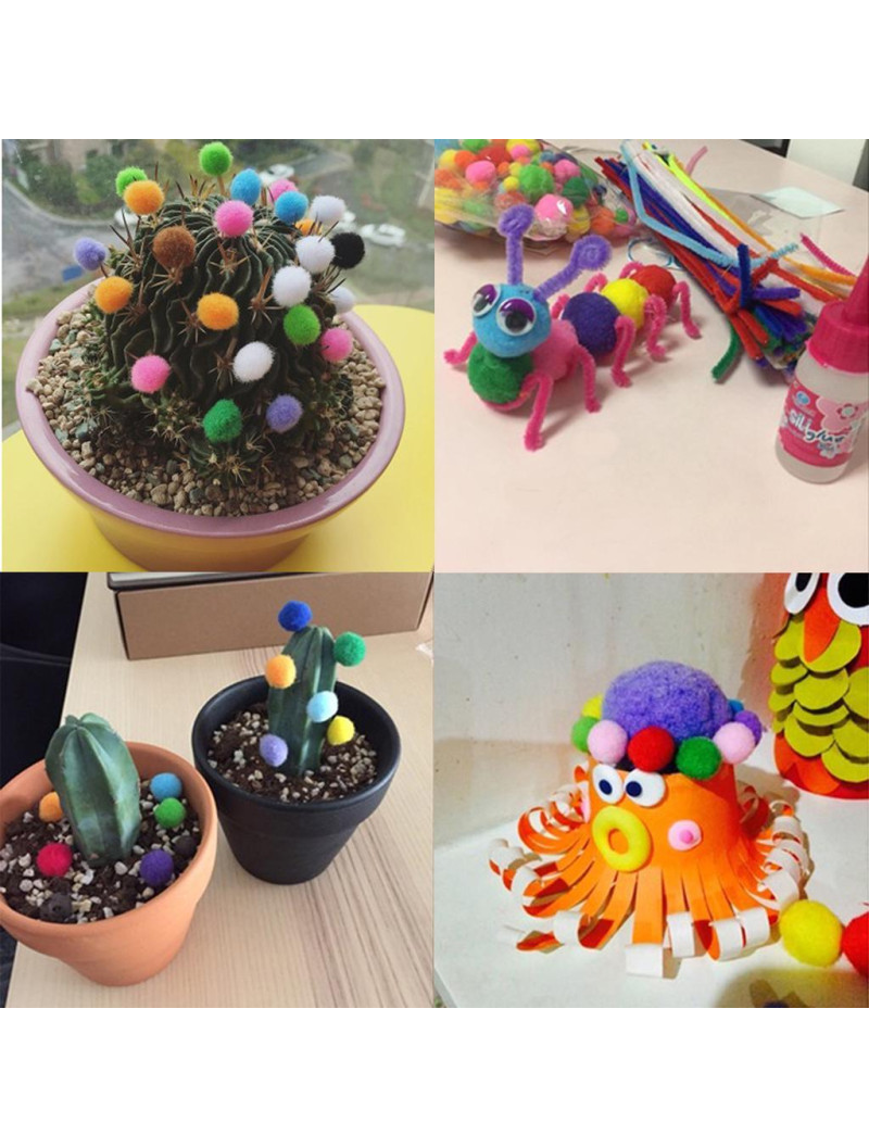 Помпони "люкс" для творчості 1,5 см, 50 шт./блакитний 2