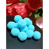 Помпони "люкс" для творчості 1,5 см, 50 шт./блакитний 2