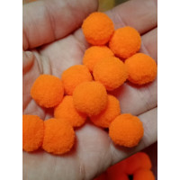 Помпони "люкс" для творчості 1,5 см, 50 шт./жовтогарячий