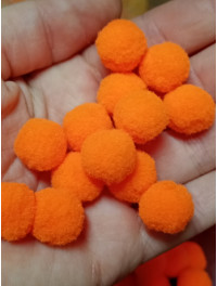 Помпони "люкс" для творчості 1,5 см, 50 шт./жовтогарячий