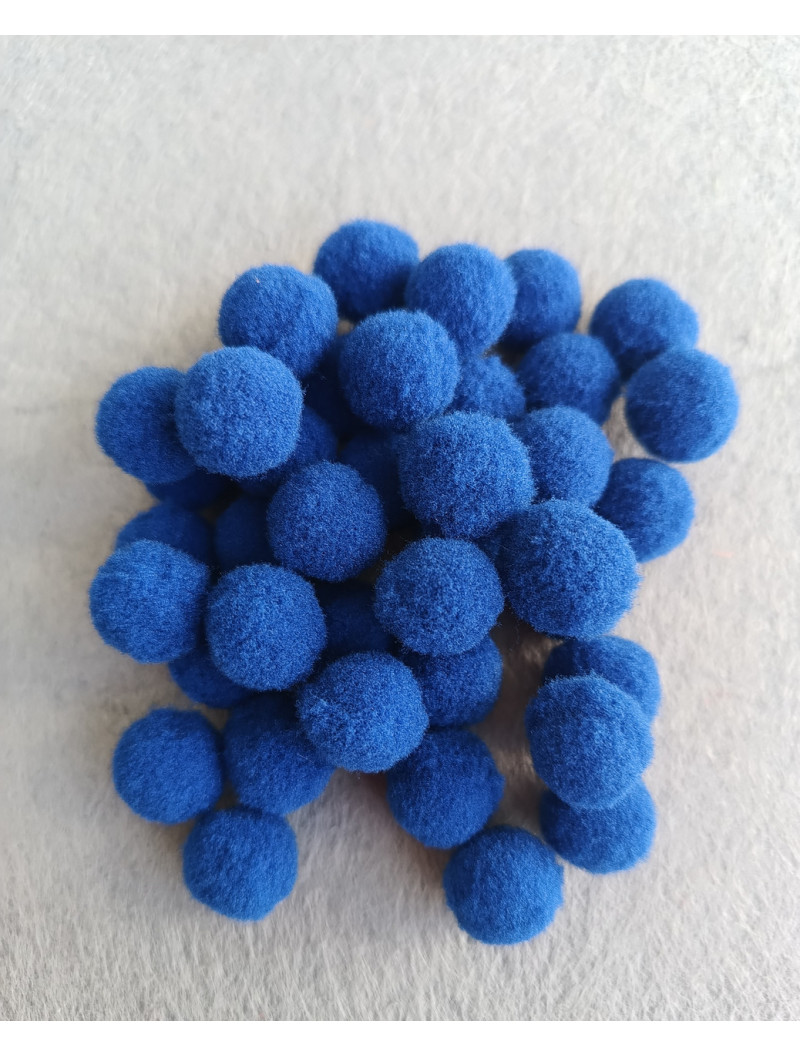 Помпони "люкс" для творчості 1,5 см, 50 шт./синій