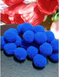 Помпони "люкс" для творчості 1,5 см, 50 шт./синій