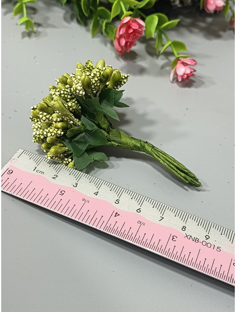 Тичинка "незабудка"/ оливка/ціна за букет 12 гілочок