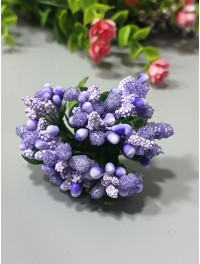 Тичинка "незабудка"/бузковий/ ціна за букет 12 гілочок