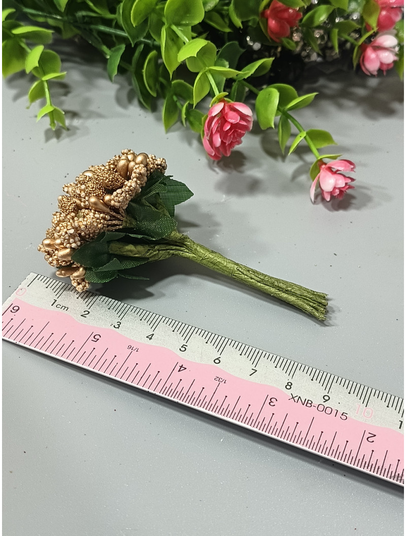 Тичинка "незабудка"/ золото/ ціна за букет 12 гілочок