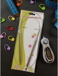 Спиці для в'язання металеві на троси No 6. Довжина 80 см.