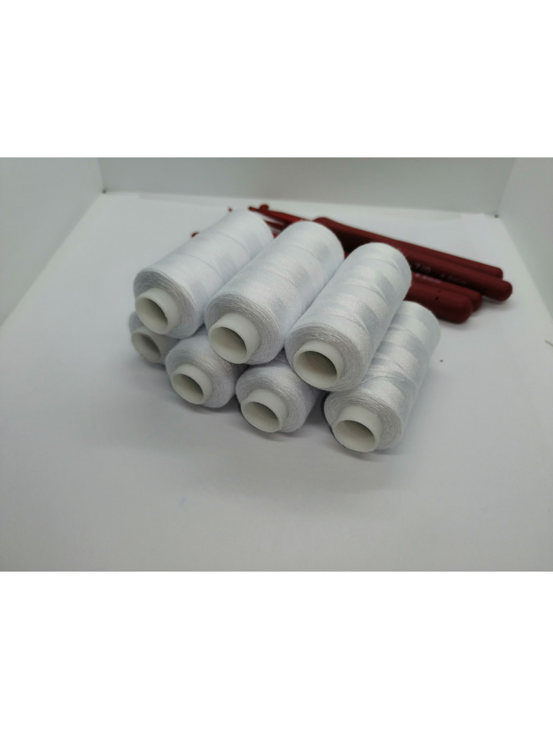 (1 шт.). Нитка 40/2 Super. Колір білий. 400 ярдів