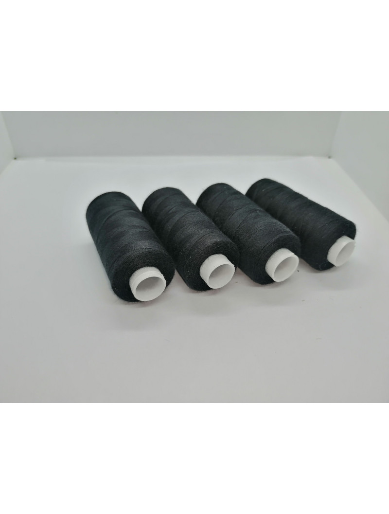 (10 шт.). Нитка 40/2 Super. Колір чорний. 400 ярдів В уп. 10 бабинок.