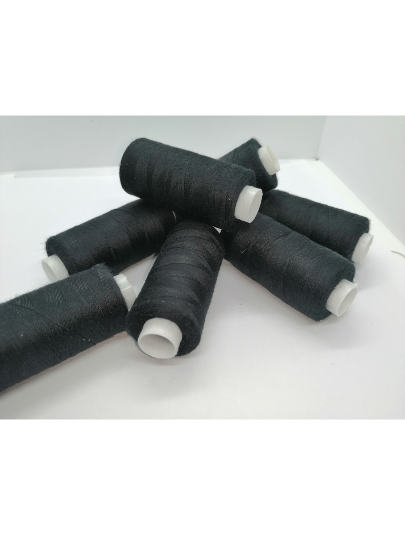 (10 шт.). Нитка 40/2 Super. Колір чорний. 400 ярдів В уп. 10 бабинок.