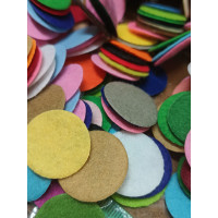 (50 шт) Фетрові круги (власне виробництво). Колір мікс. Розмір -2,5 см.