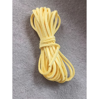 Шнур замшевий/ширина 3 мм/жовтий/3 метри