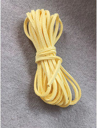 Шнур замшевий/ширина 3 мм/жовтий/3 метри